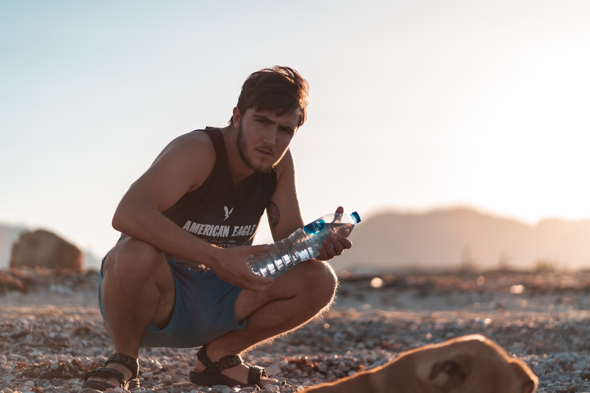 Male wellness and healthy hydration lifestyle